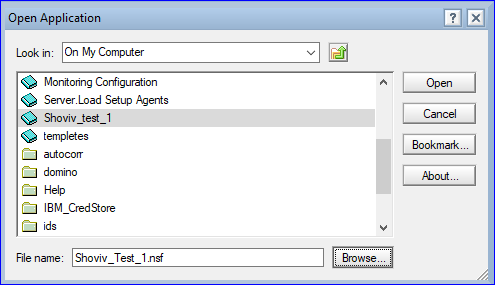 Using browse, select the NSF file from the system and press the Open button.