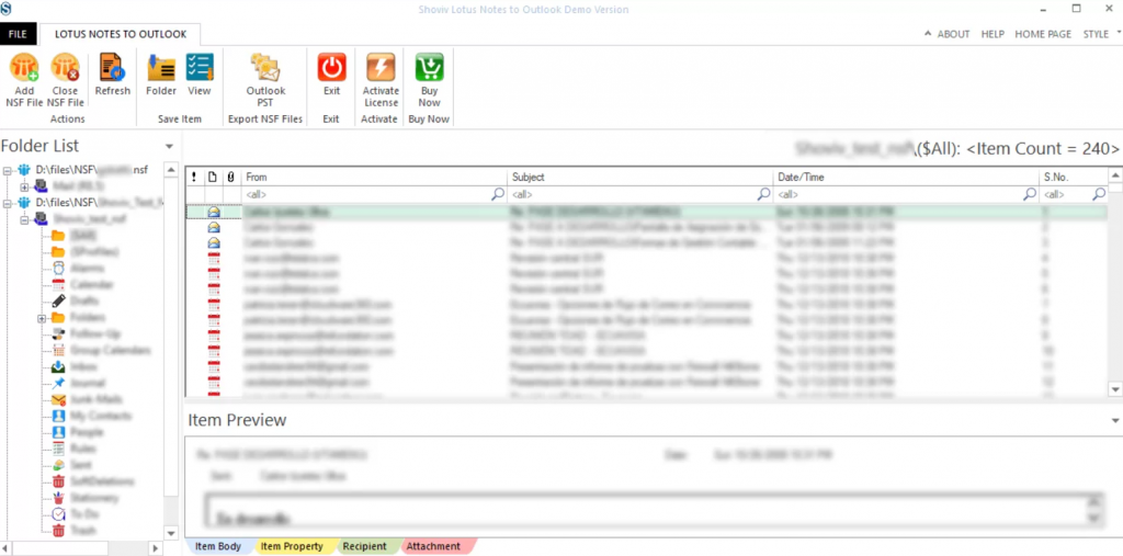 Once the files get added to the software, the list of all items will be displayed under its preview pane.