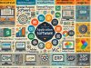 Infographic showcasing different types of application software